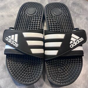 adidas Black & White Comfort Slide Sandals